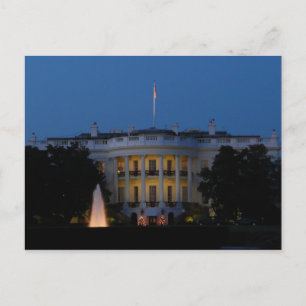 Cartes Pour Fêtes Annuelles Maison Blanche de Noël à la nuit à Washington DC