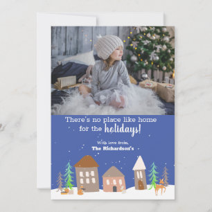 Cartes Pour Fêtes Annuelles Maison De Noël Des Animaux De Bois Dans La Neige P