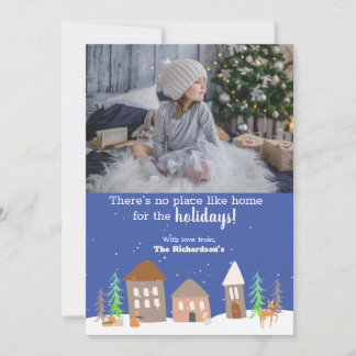 Cartes Pour Fêtes Annuelles Maison De Noël Des Animaux De Bois Dans La Neige P