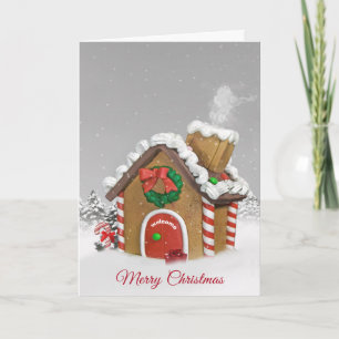 Cartes Pour Fêtes Annuelles Maison de pain d'épice de Noël