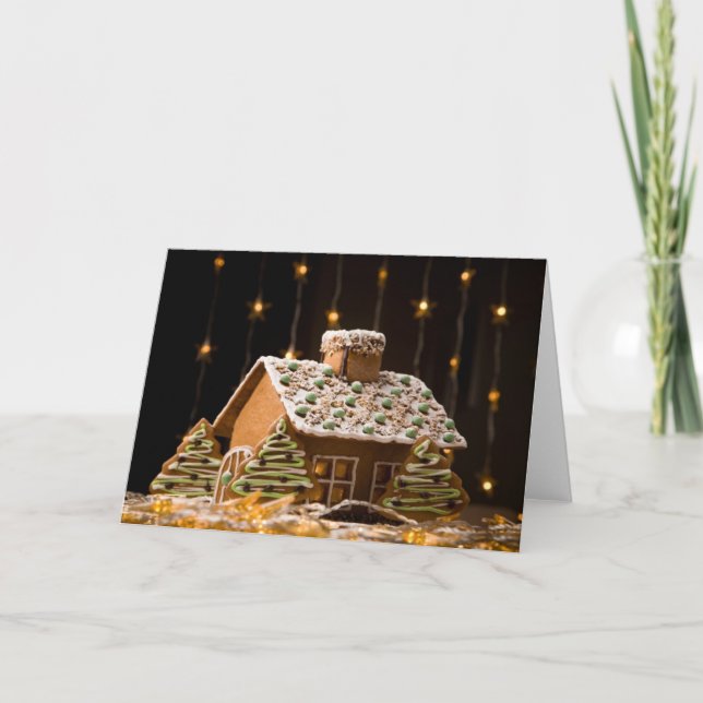 Cartes Pour Fêtes Annuelles Maison de pain d'épices 2 (Devant)