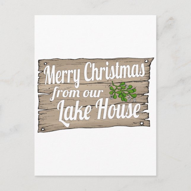Cartes Pour Fêtes Annuelles maison du lac de noël (Devant)