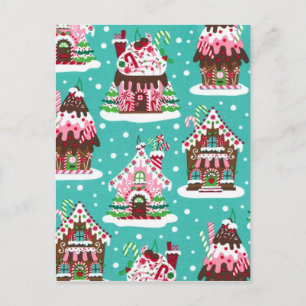 Cartes Pour Fêtes Annuelles Maison en pain d'épices de Noël joyeux
