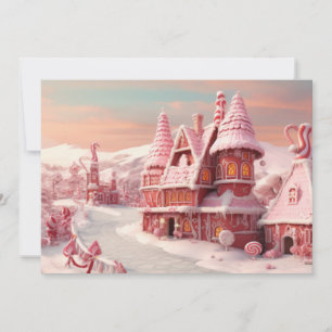 Cartes Pour Fêtes Annuelles Maison en pain d'épices Imaginaire avec bonbons 4