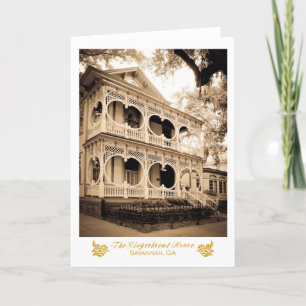 Cartes Pour Fêtes Annuelles Maison en pain d'épices - Savannah, GA