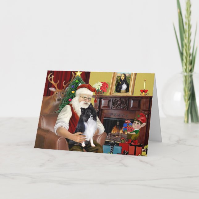 Cartes Pour Fêtes Annuelles Maison noire Père Noël (Devant)