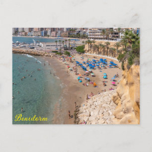 Cartes Pour Fêtes Annuelles Mal Pas Beach, Benidorm, Costa Blanca, Espagne