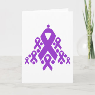 Cartes Pour Fêtes Annuelles Maladie d’Alzheimer Arbre à ruban de Noël
