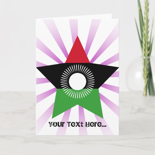 Cartes Pour Fêtes Annuelles Malawi star (Devant)