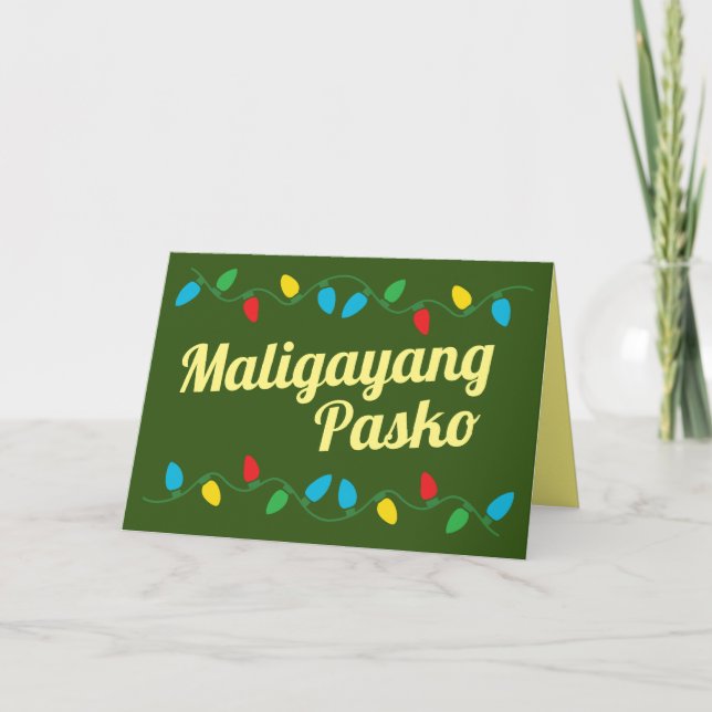 Cartes Pour Fêtes Annuelles Maligayang Pasko | Philippines Christmas Card (Devant)