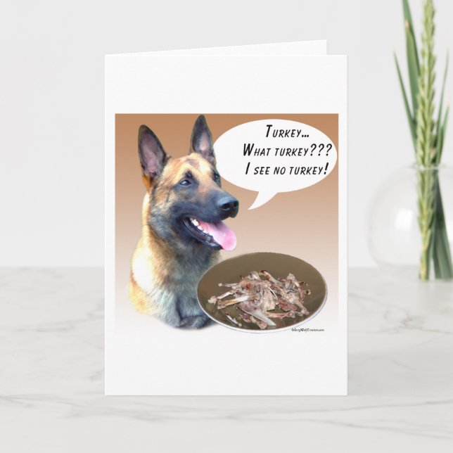 Cartes Pour Fêtes Annuelles Malinois belge Turquie (Devant)