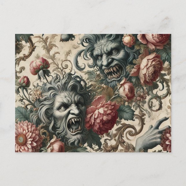 Cartes Pour Fêtes Annuelles Malveillance Doppelganger - gothique victorien (Devant)