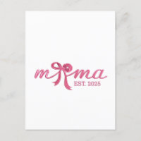 Mama Est 2025 Chaud Rose Bow Coquette fête des mèr