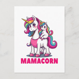 Cartes Pour Fêtes Annuelles Mamacorn - La Magique Unicorne Maman