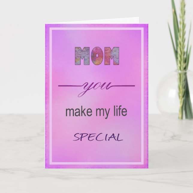 Cartes Pour Fêtes Annuelles Maman (Devant)