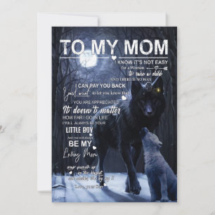 Cartes Pour Fêtes Annuelles Maman Cadeaux   Lettre À Ma Mère Amour Du Fils