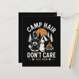 Cartes Pour Fêtes Annuelles Maman Chien Camping Feu de Camp Extérieur