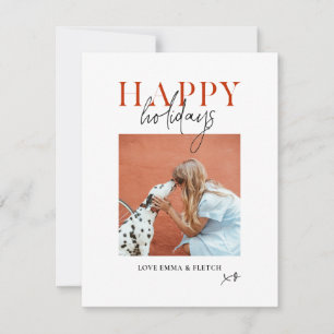 Cartes Pour Fêtes Annuelles Maman Chien Moderne Rétro Couleurs Vives Rouge Ora