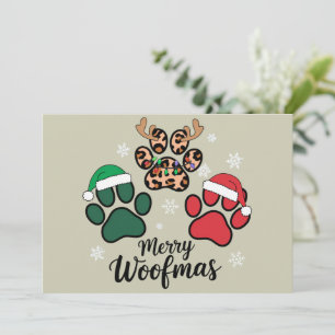Cartes Pour Fêtes Annuelles Maman Chien Noël Joyeux Woofmas Amoureux des Chien