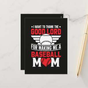 Cartes Pour Fêtes Annuelles Maman de baseball Parent sportif Maman de jour de