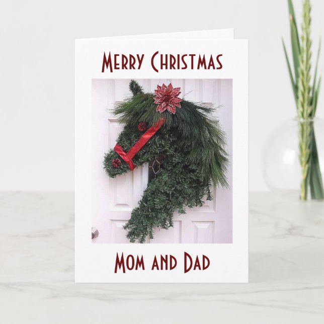 CARTES POUR FÊTES ANNUELLES MAMAN ET PAPA À NOËL=SOUVENIRS SPÉCIAUX (Devant)