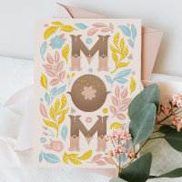 Maman. Jolie vintage de lettres florales mères jou