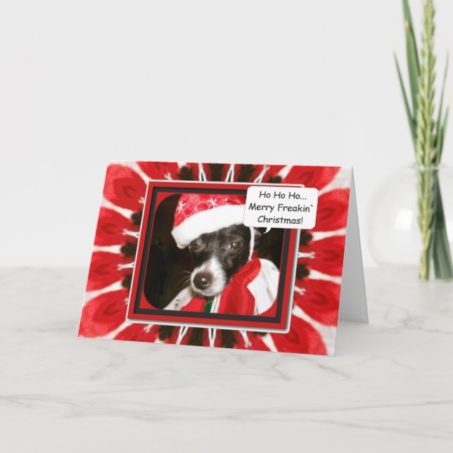 Cartes Pour Fêtes Annuelles Maman m'a habillé, Joyeux Freakin' Christmas (Devant)