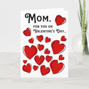Cartes Pour Fêtes Annuelles Maman pour toi pour la Saint Valentin Coeurs rouge