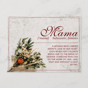 Cartes Pour Fêtes Annuelles Maman - tout simplement irremplaçable - Bouquet