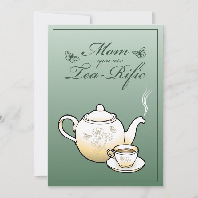 Cartes Pour Fêtes Annuelles Maman, tu es Tea Rific Mothers Day Card (Devant)