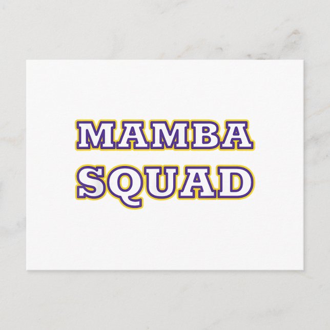 Cartes Pour Fêtes Annuelles Mamba Squad drôle Vêtements pour Amateur de serpen (Devant)