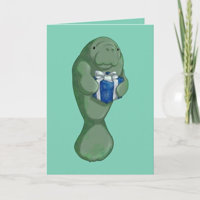 Cartes Pour Fêtes Annuelles Manat de Noël (Devant)