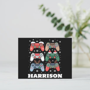 Cartes Pour Fêtes Annuelles Manette de jeu personnalisée Santa pour joueur Noë