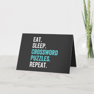 Cartes Pour Fêtes Annuelles Mange.Dors. Mot-croisé : Puzzles. Recommencer.