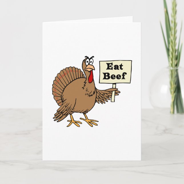 Cartes Pour Fêtes Annuelles Manger du boeuf (Devant)