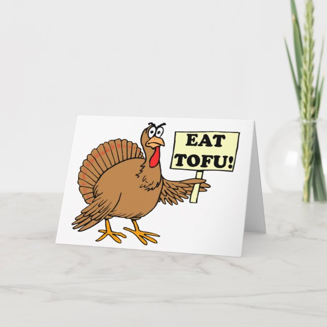 Cartes Pour Fêtes Annuelles Mangez le tofu (Devant)