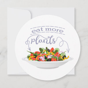 Cartes Pour Fêtes Annuelles Mangez plus de plantes frais motivation salade let