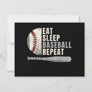 Cartes Pour Fêtes Annuelles Mangez Sleep Baseball Répéter Funny Baseball Playe