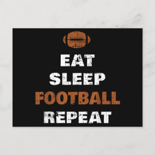 Cartes Pour Fêtes Annuelles Mangez Sleep Football Répéter Love Football Vintag