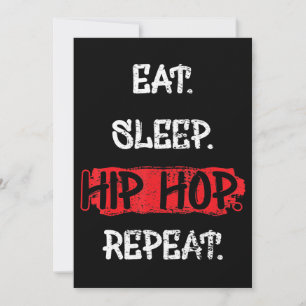 Cartes Pour Fêtes Annuelles Mangez Sleep Hip hop Répétez Old School Rap 90s Ca