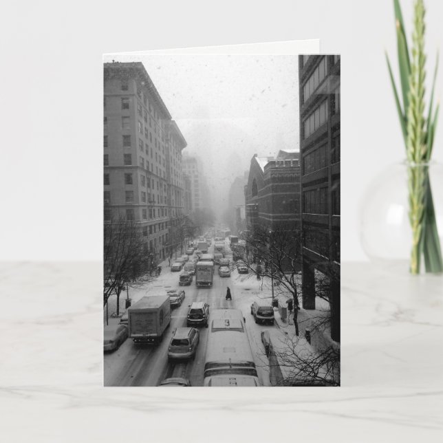 Cartes Pour Fêtes Annuelles Manhattan Winter (Devant)