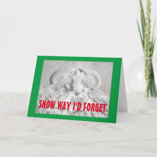 Cartes Pour Fêtes Annuelles Manière de neige que j'oublierais de vous