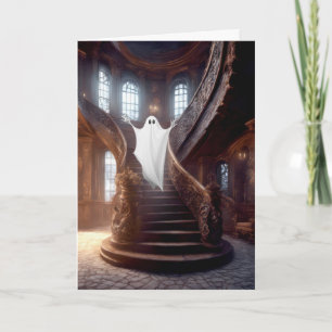 Cartes Pour Fêtes Annuelles Manoir hanté avec escalier