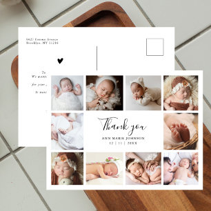 Cartes Pour Fêtes Annuelles Manutention moderne 10 Baby shower photo Merci