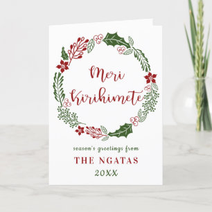 Cartes Pour Fêtes Annuelles Maori Joyeux Noël, Meri Kirihimete, Custom