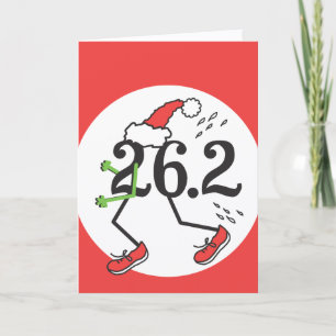 Cartes Pour Fêtes Annuelles Marathoner de coureur