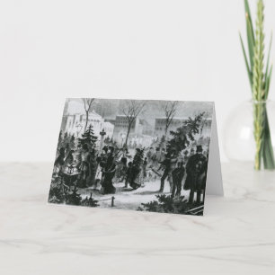 Cartes Pour Fêtes Annuelles Marché d'arbre de Noël dans l'Augustusplatz