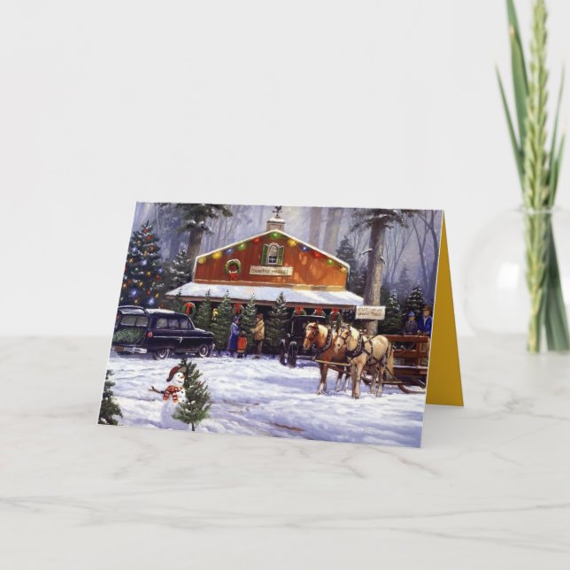 Cartes Pour Fêtes Annuelles Marché de campagne (Devant)