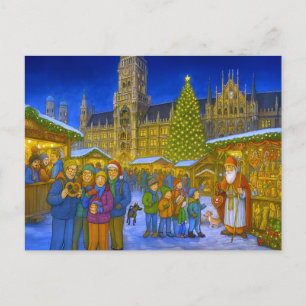 Cartes Pour Fêtes Annuelles Marché de Noël à Marienplatz Munich