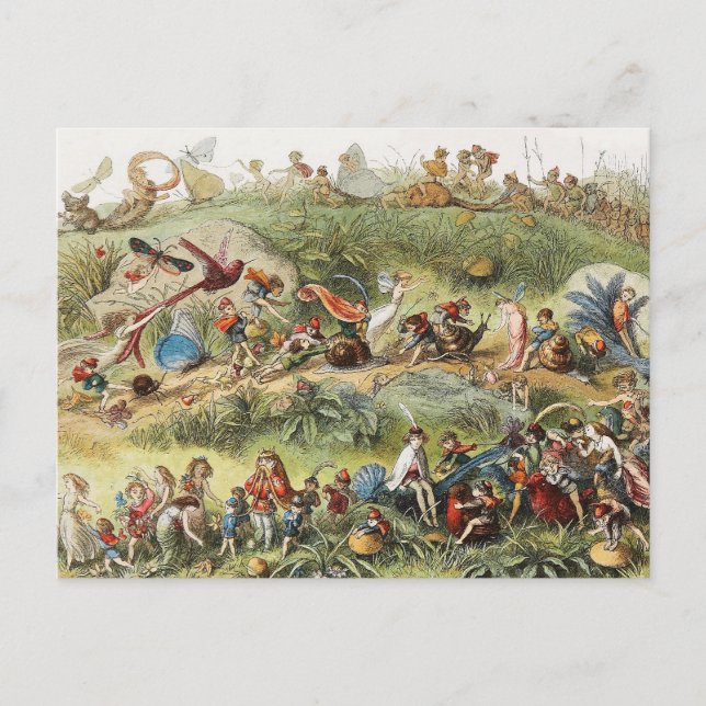Cartes Pour Fêtes Annuelles Marche triomphale de l'Elfe Roi, Fées, Goblins (Devant)